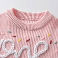 thumbnail image 5 of VNKIDY Girls Sweaters Toddlers Kids Soft Warm Knitted Long Sleeve Creneck Pullover With Handmade Embroidery Cozy Winter Fall Casual For Kids Relaxed Fit Knitwear, 5 of 7