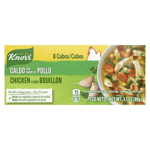 Knorr Chicken Flavor Bouillon Cubes, 3.1 oz, 8 Pack Box
