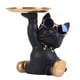 thumbnail image 5 of Estatua de bulldog para decoración de mesa con bandeja de almacenamiento, adorno de regalo navideño divertido negro, 5 of 9