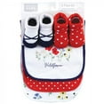thumbnail image 2 of Hudson Baby Infant Girl Cotton Bib and Sock Set, Wildflower, One Size, 2 of 5