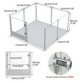 thumbnail image 6 of BingoPaw Dog Clear Playpen Fence Kennel Pet Birthing Whelping Box with Waterproof Fertility Pad, 8 Panels, 32" Extra Tall, 6 of 11