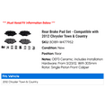 thumbnail image 2 of Rear Brake Pad Set - Compatible with 2012 Chrysler Town & Country, 2 of 2