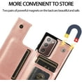 thumbnail image 4 of Case for Samsung Galaxy S21 5G, Luxury PU Leather Case with [Two Magnetic Clasp] [Card Slots] Stand Function Durable Shockproof Soft TPU Case Back Wallet Cover for Galaxy S21 5G - Rose Gold, 4 of 16