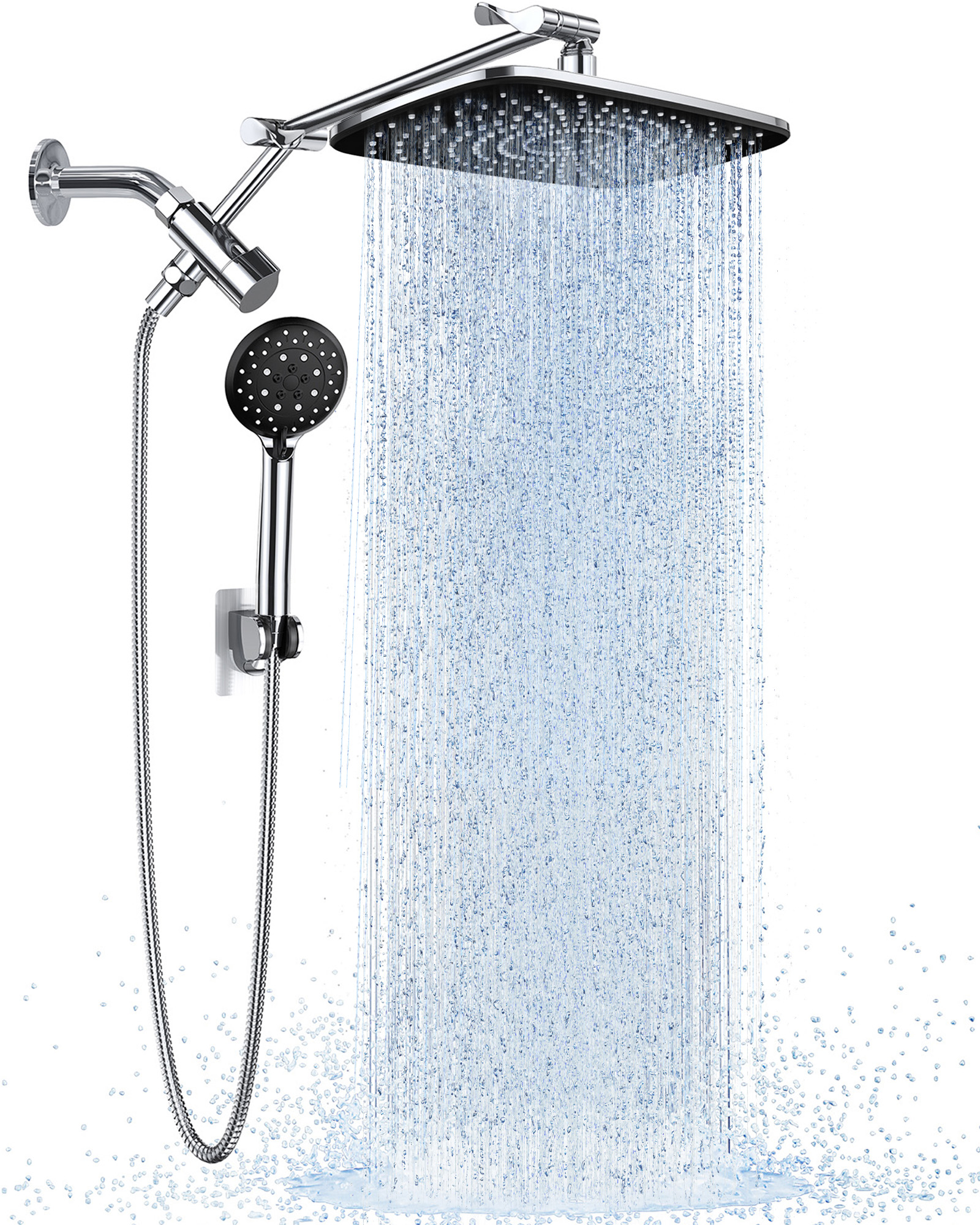 Veken High Pressure Rainfall Shower Head Combo photo 1