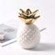 thumbnail image 4 of Ceramic pineapple shaped piggy bank, cute decorative money box for home, 4 of 4