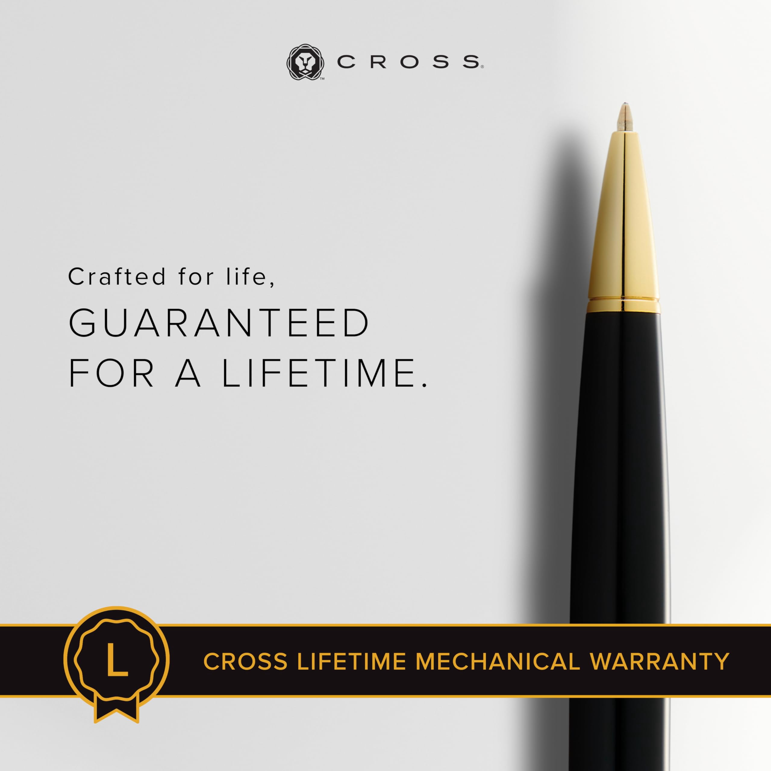Cross Bailey Light Polished Black Resin and Gold Tone Ballpoint Pen