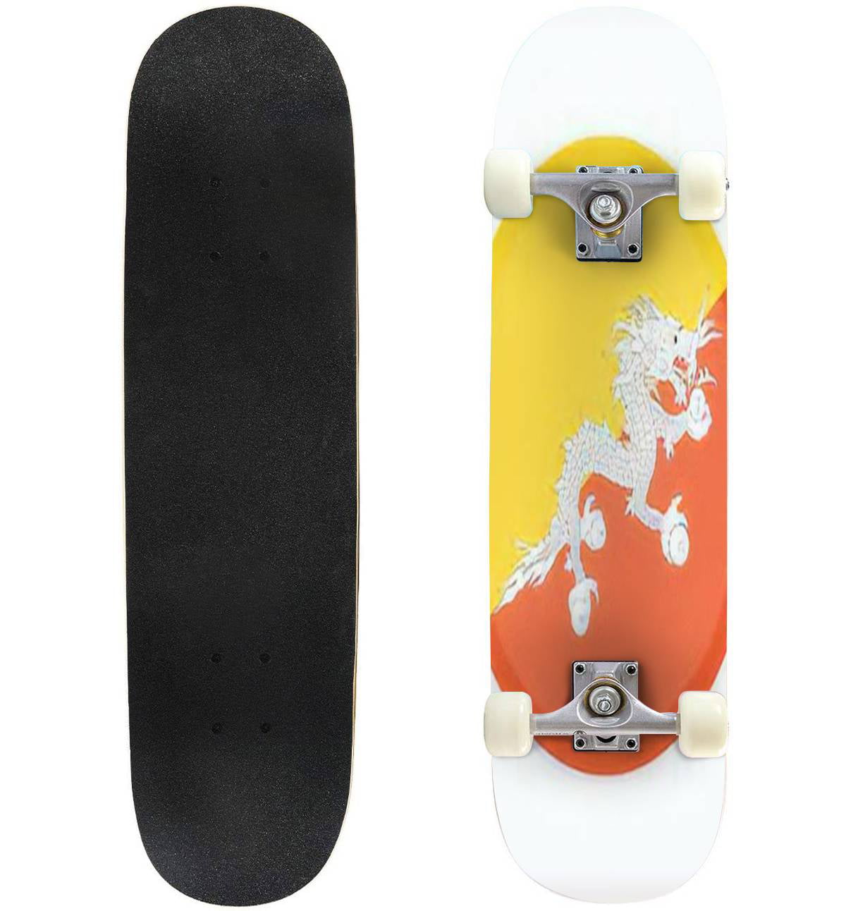 variabel Adverteerder Oh National Bhutan flag official colors and proportion correctly Outdoor  Skateboard 31"x8" Pro Complete Skate Board Cruiser 8 Layers Double Kick  Concave Deck Maple Longboards for Youths Sports - Walmart.com