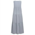 thumbnail image 4 of ZANZEA Women Sleeveless Baggy Ruffled Tank Dress Sundress Maxi Dresses, 4 of 11