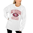 thumbnail image 2 of Women's Gameday Couture White San Francisco 49ers Mind Games Oversized Long Sleeve T-Shirt, 2 of 5