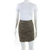 Pre-owned|Michael Michael Kors Womens Metallic Woven Mini Pencil Skirt Brown Size 8