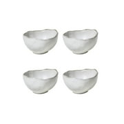 Serene Spaces Living 2.75" Free-Form Edge Glazed Ceramic Bowl - Centerpiece for Vintage Weddings, Events, Large, Pack of 4