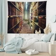 thumbnail image 6 of Bookshelf Tapestry, Digital Illustration of Abstract Design Library in Forest Academic Themed Picture, Fabric Wall Hanging Decor for Bedroom Living Room Dorm, 5 Sizes, Multicolor, by Ambesonne, 6 of 9
