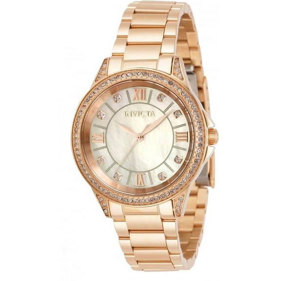 Invicta Angel Quartz Crystal White Dial Ladies Watch 30930