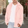 thumbnail image 2 of Men's Jacket Full Zip Open Front Coat Lightweight Warm Outdoor Casual Lined Pockets Wind Pink 2XL, 2 of 5