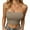 Coffee, variant on Women's Fashion Strapless Tube Top Soft Comfy Backless Bandeau Cropped Casual Summer Tunic Shirt,Color:Grey