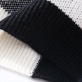 thumbnail image 5 of Aimik Hanes Men's Casual Turtleneck Sweaters Slim Fit Twisted Knitted Long Sleeve Thermal Pullover Color-Matching Sweater-Black XXL, 5 of 5
