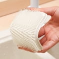 thumbnail image 5 of Kitchen Cleaning Brush, Vegetable Cleaning Brushes Flexible Vegetable Brush Scrubber For Food, Multi-Use Fruit And Veggie Scrubber Fruit And Veggie Cleaner For Home Kitchen, 1Pc(White,4.7x3"), 5 of 8