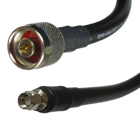Times Microwave LMR-400 Coaxial Antenna Cable Line with N Male & SMA Male Connectors, (Best Coaxial Cable For Antenna Tv)