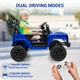 thumbnail image 3 of BeesClover 12V Kids Ride On Truck Electric Car Toy for Toddlers with 2.4G Remote Control, Spring Suspension, Battery Display, LED Lights, Music, Battery Powered Ride on Car for Boys Girls, 3 of 8