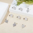 thumbnail image 4 of 1box 60pcs Textured Flat Round Stud Circle Stud Earring with Spot Disc Ear Stud Earring Post with Hole Stainless Steel Earring Component for Earrings Making Hole: 1.8mm Pin: 0.8mm, 4 of 9