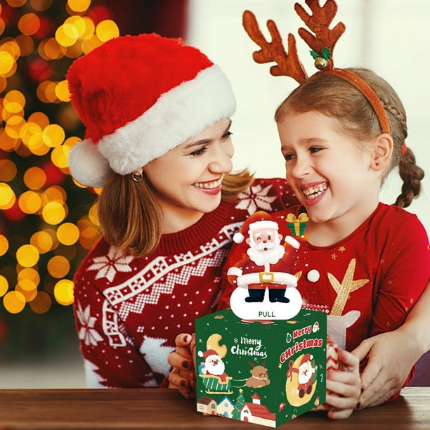 Hucha sorpresa para fiesta navideña con diseño de Papá Noel con capacidad para hasta 50 billetes