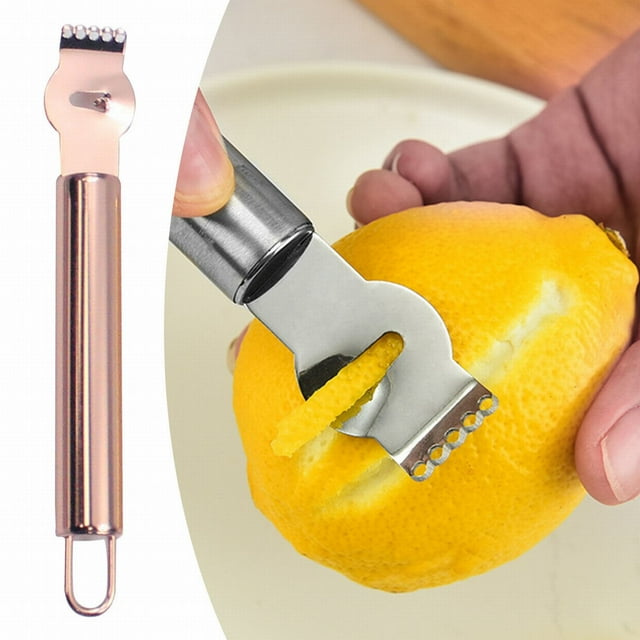 Cqxid Rasoir à Moins de 5$, Forme-Citron en Acier Inoxydable, Éplucheur de Citron, Éplucheur de Fruits