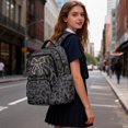 thumbnail image 6 of Bulopur Black Leopard Bow Kids Backpack for Girls, Stylish School Bag Lightweight Multi-Pocket Book Bag 17 Inch for School, 6 of 7