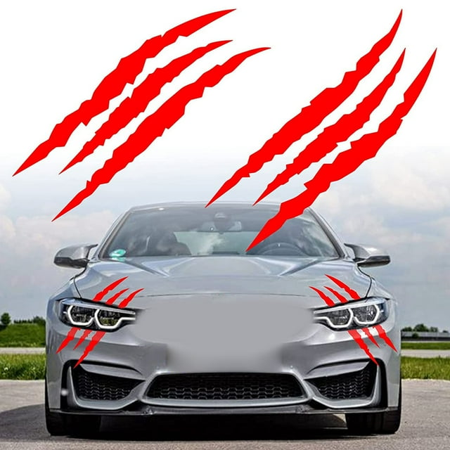 Decoración De Faros, Pegatina De Rasguño De Monstruo De Coche, Fácil Eliminación, Duradera, No Destiñe, Confiable, Impermeable Para Automóvil