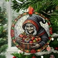 thumbnail image 2 of La Befana Suncatcher Faux Stained Glass Italian Christmas Baboushka Light Catcher Window Hanging Home Decor Gothic Witchy Christmas Ornament, Stained Glass Ornament 2025, Holiday, 2 of 5