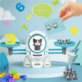 thumbnail image 3 of Wweixi Math Match Game Board Toys Space Kitten Puppy Match Balancing Scale Number Balance Game Kids Educational Toy Blue, 3 of 6