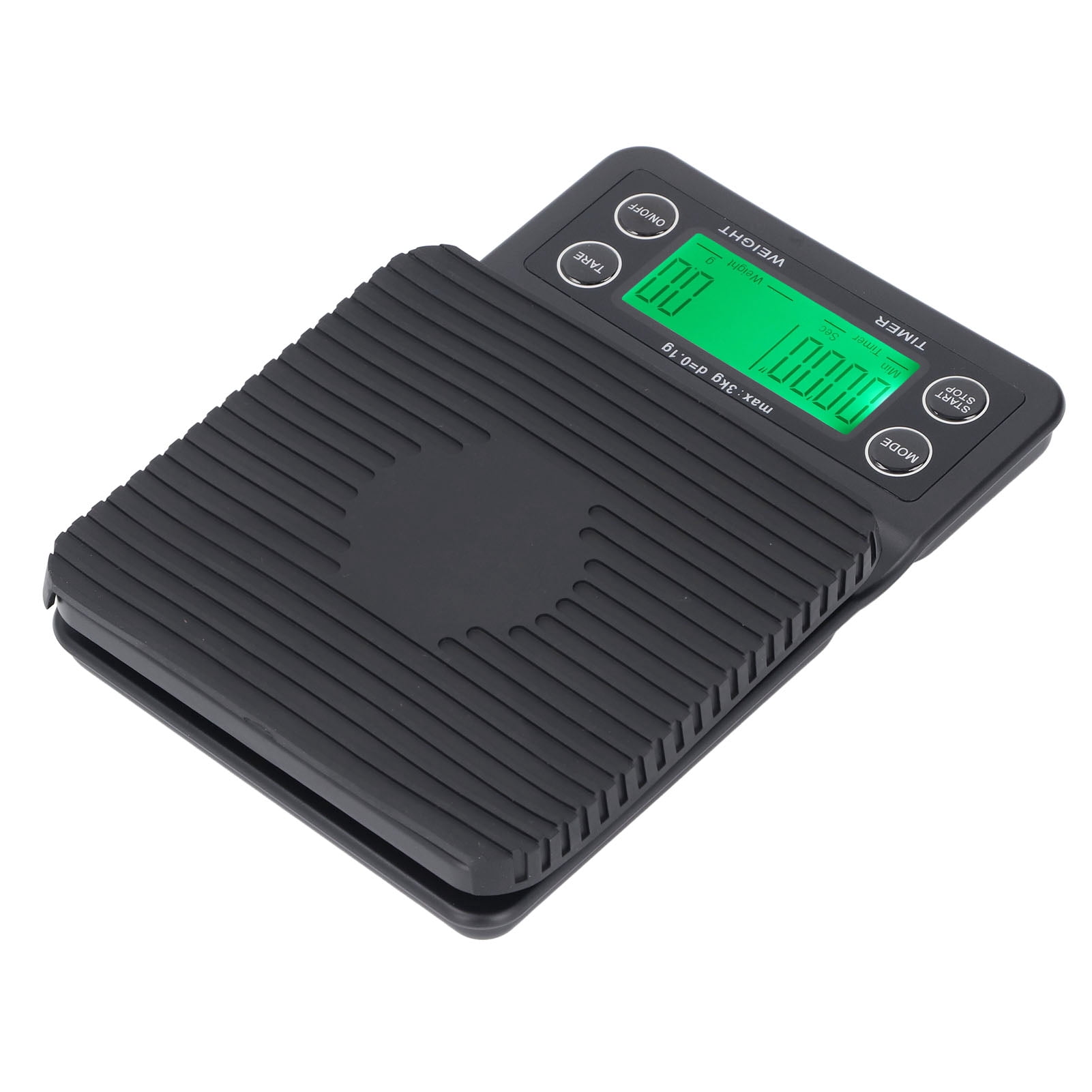 Rupoun Digital Coffee Scale and Built-In Timer, 3kg Range with High 0.1g Accuracy, Multi Functional Kitchen Food Weight Scale Perfect for Home Pour Over Brewing, Coffee Shop, or Travel Use