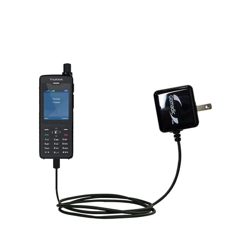 Gomadic Intelligent Compact AC Home Wall Charger suitable for the Thuraya XT - High output power with a convenient, foldable plug design - Uses TipExc