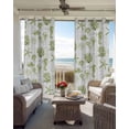 thumbnail image 4 of Sage Green Coastal Blackout Curtains, Light Blocking Print Window Curtains, Starfish Jellyfish Fish Coral Shells Thermal Insulated Window Drapes for Living Room Kitchen Cafe 2 Panels, 84"W x 84"L, 4 of 9