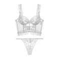 thumbnail image 2 of Conjunto de lencería para mujer, ropa interior de 2 piezas, conjunto de y de encaje suave para de , lencería francesa , , s Blanco BLESIY Ropa interior de mujer, 2 of 8
