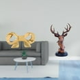 thumbnail image 2 of Asa de mueble,Tirador de latón con forma de lazo para muebles o armario,Figura de cabeza de ciervo,Adorno de cabeza de ciervo,estatua de animal decorativa,Figura decorativa de cabeza de ciervo, 2 of 8