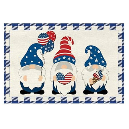 

Wefuesd home decor Independence Day Star Placemats American Flag Patriotic Decorative Placemats For Dinner Parties kitchen table