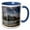 Blue/White, variant on 3drose, Nyc Skyline, East River,, 11oz Two-tone Red Mug