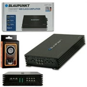 BLAUPUNKT AMP1404 4-Channel 2 Ohms Stable Small Compact 1500 Watts Max 2ch 3ch with Absolute Magnet Phone Holder Bundle