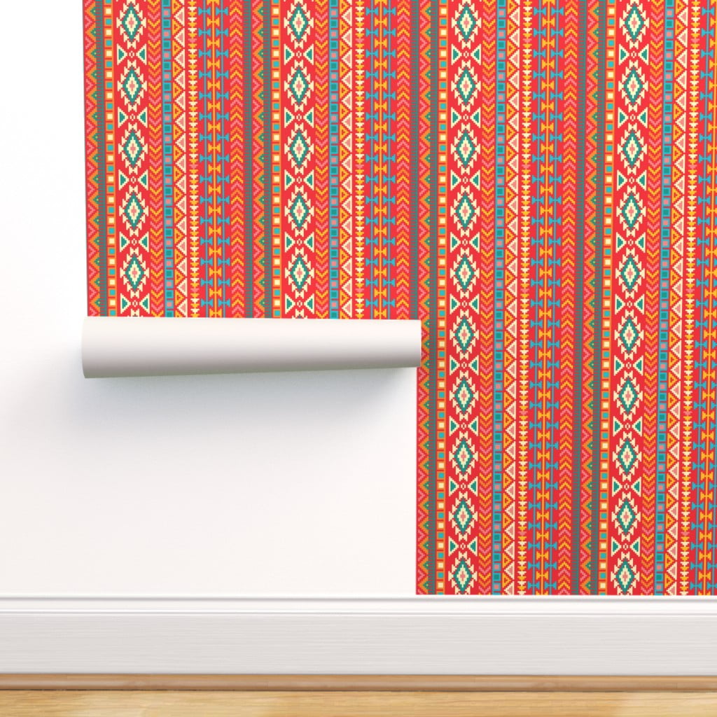 Peel & Stick Wallpaper 3ft x 2ft - Boho American Mexican Southwestern