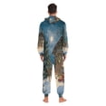 thumbnail image 7 of IAUYY Unisex Adult Onesie Pajamas Ultra-Soft Crystal-Soft Fabric, Halloween Adult Onesie Pajamas Adults,With a Zipper Plus Size Onesie Pajamas, Ancient Wooden House, 7 of 7
