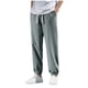 thumbnail image 2 of Pantalones largos para hombre, moda de verano, lisos, informales, con cintura elástica y bolsillos, 2 of 4