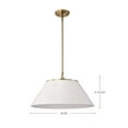 thumbnail image 6 of Nuvo Lighting Dover 3 Light Large Pendant White with Vintage Brass, 6 of 6