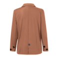 thumbnail image 3 of Siilsaa Women Blazers & Jackets Ruched Blazers Lightweight Slim Fit Suits with Padded Shoulder for Business Casual Brown,5XL, 3 of 5