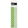 thumbnail image 2 of Unique Polka Dot Paper Straws, 10 Pcs, Lime Green, 2 of 2