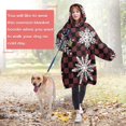 thumbnail image 4 of Wearable Oversized Blanket,Red and Black Checkered Christmas Snowflake Pattern Wearable Blanket Hoodie for Adults,Cozy Hooded Blankets with Super Pockets,Super Warm Fuzzy Pullover for Women & Men, 4 of 6
