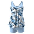 thumbnail image 3 of Zuesphe Trendy Swimsuit, Tankini Swimsuits for Women Tummy Control Two Piece Bathing Suit Flowy Swim Tank Top with Boyshorts, Womens Modest Swimsuit Full Coverage, 3 of 4