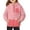 Pink, variant on Tanghaowl Kids Sweatshirts Cute Hoodies for Girls Color Block Hooded Sweatshirt Girl Winter Warm Button Down Pullover Jackets for Cold Weather Pink 11-12 Years