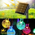 thumbnail image 2 of 2 Pack Solar String Lights Outdoor, 100LED 39FT Fairy Crystal Ball String Lights, 8 Modes Solar Powered Globe String Lights Waterproof for Garden, Patio, Yard, Fence, Party, Wedding, Christmas, 2 of 9