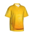 thumbnail image 3 of Xecao Yellow Lemon print Hawaiian shirt - a stylish short-sleeve button-down for men, perfect for casual beach and tropical outings., 3 of 9
