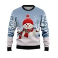 thumbnail image 3 of Suéteres navideños de muñeco de nieve de otoño 2024 nuevos para mujer, ropa, linda sudadera de cuello redondo con muñeco de nieve, suéter de dibujos animados para niños, camisetas unisex, 3 of 5
